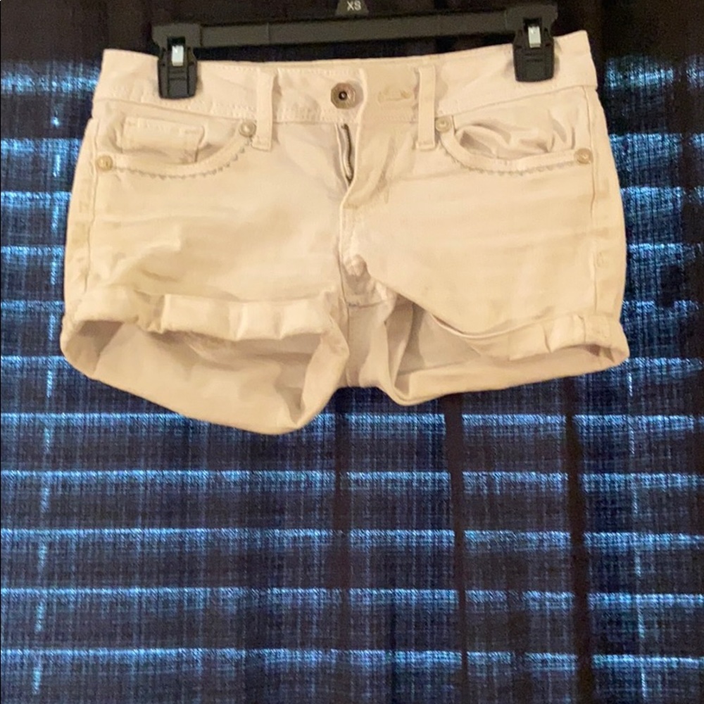 White Jean shorts
